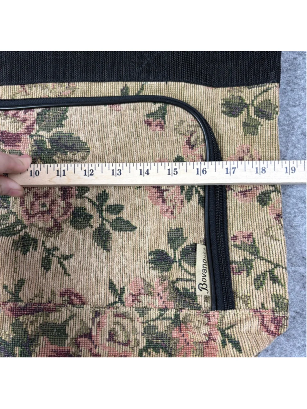 Vintage Bovano Floral Tapestry Tote Bag Large Travel Overnight Shoulder Bag NWT